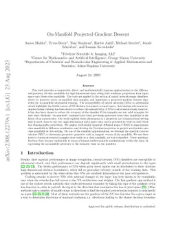 On-Manifold Projected Gradient Descent