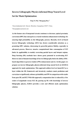 Inverse Lithography Physics-informed Deep Neural Level Set for Mask
  Optimization