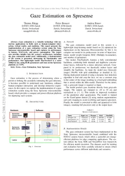 Gaze Estimation on Spresense