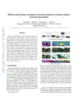 Diffusion-based Image Translation with Label Guidance for Domain
  Adaptive Semantic Segmentation