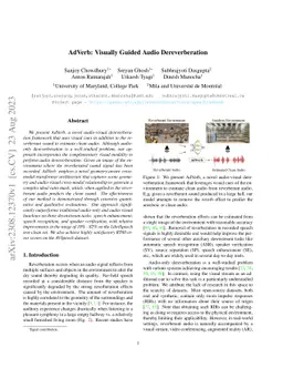 AdVerb: Visually Guided Audio Dereverberation