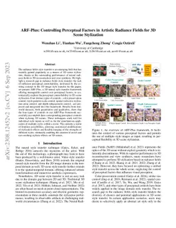 ARF-Plus: Controlling Perceptual Factors in Artistic Radiance Fields for 3D Scene Stylization