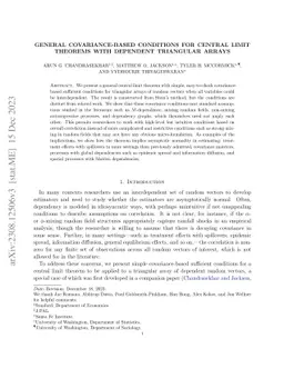 General Covariance-Based Conditions for Central Limit Theorems with
  Dependent Triangular Arrays