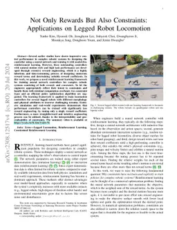 Not Only Rewards But Also Constraints: Applications on Legged Robot
  Locomotion
