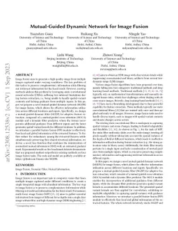 Mutual-Guided Dynamic Network for Image Fusion