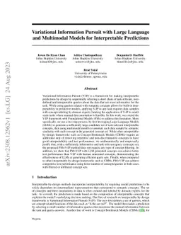 Variational Information Pursuit with Large Language and Multimodal
  Models for Interpretable Predictions