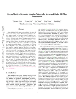 StreamMapNet: Streaming Mapping Network for Vectorized Online HD Map
  Construction