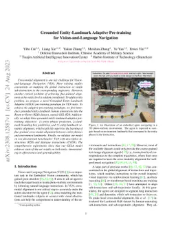 Grounded Entity-Landmark Adaptive Pre-training for Vision-and-Language
  Navigation