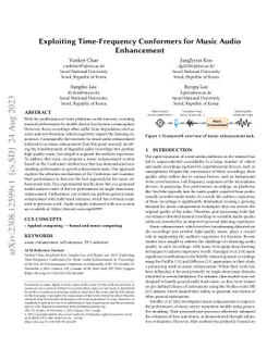 Exploiting Time-Frequency Conformers for Music Audio Enhancement