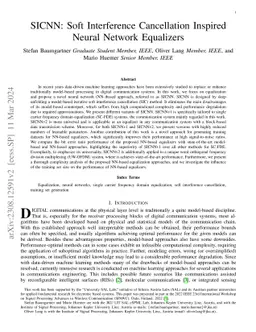 SICNN: Soft Interference Cancellation Inspired Neural Network Equalizers