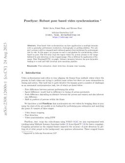 PoseSync: Robust pose based video synchronization