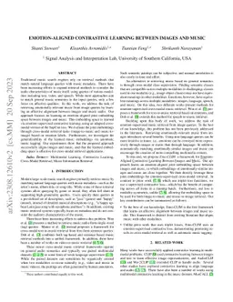Emotion-Aligned Contrastive Learning Between Images and Music