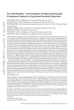 Try with Simpler -- An Evaluation of Improved Principal Component
  Analysis in Log-based Anomaly Detection