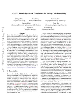 kTrans: Knowledge-Aware Transformer for Binary Code Embedding