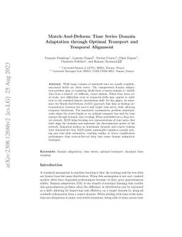 Match-And-Deform: Time Series Domain Adaptation through Optimal
  Transport and Temporal Alignment