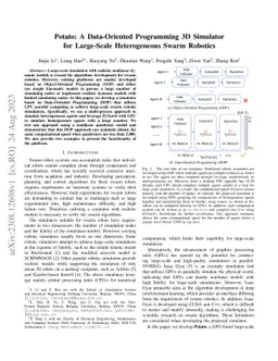 Potato: A Data-Oriented Programming 3D Simulator for Large-Scale
  Heterogeneous Swarm Robotics