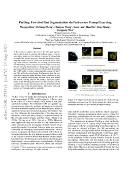 PartSeg: Few-shot Part Segmentation via Part-aware Prompt Learning