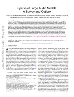 Sparks of Large Audio Models: A Survey and Outlook