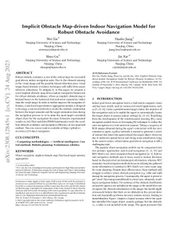 Implicit Obstacle Map-driven Indoor Navigation Model for Robust Obstacle
  Avoidance