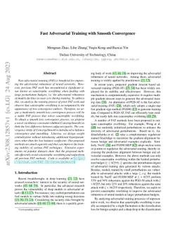 Fast Adversarial Training with Smooth Convergence