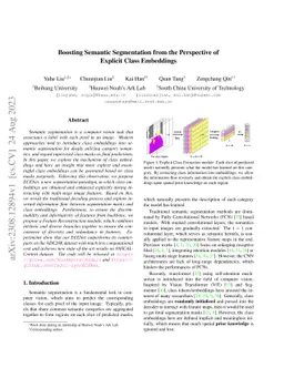 Boosting Semantic Segmentation from the Perspective of Explicit Class
  Embeddings