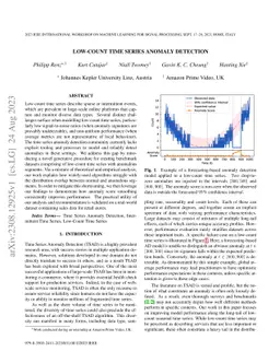 Low-count Time Series Anomaly Detection