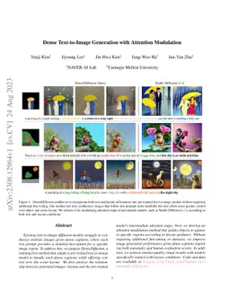 Dense Text-to-Image Generation with Attention Modulation