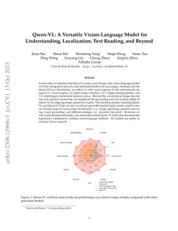 Qwen-VL: A Versatile Vision-Language Model for Understanding,
  Localization, Text Reading, and Beyond
