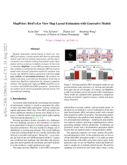 MapPrior: Bird's-Eye View Map Layout Estimation with Generative Models