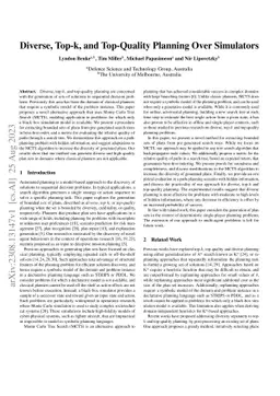 Diverse, Top-k, and Top-Quality Planning Over Simulators