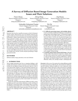 A Survey of Diffusion Based Image Generation Models: Issues and Their
  Solutions