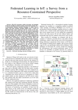 Federated Learning in IoT: a Survey from a Resource-Constrained
  Perspective