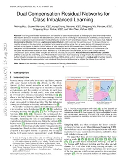 Dual Compensation Residual Networks for Class Imbalanced Learning