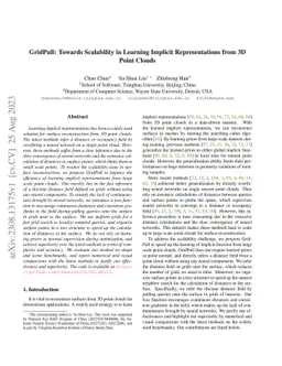 GridPull: Towards Scalability in Learning Implicit Representations from
  3D Point Clouds