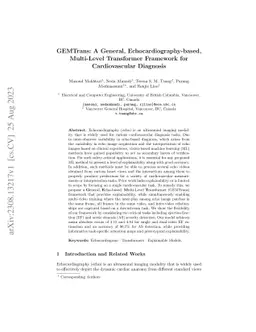 GEMTrans: A General, Echocardiography-based, Multi-Level Transformer
  Framework for Cardiovascular Diagnosis