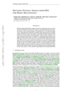 Decoding Natural Images from EEG for Object Recognition