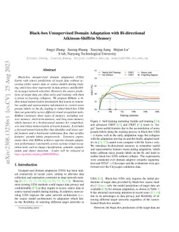 Black-box Unsupervised Domain Adaptation with Bi-directional
  Atkinson-Shiffrin Memory