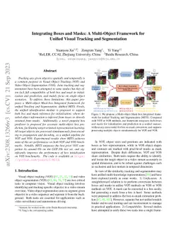 Integrating Boxes and Masks: A Multi-Object Framework for Unified Visual
  Tracking and Segmentation