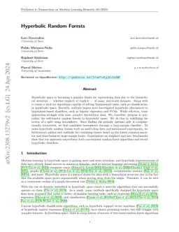 Hyperbolic Random Forests