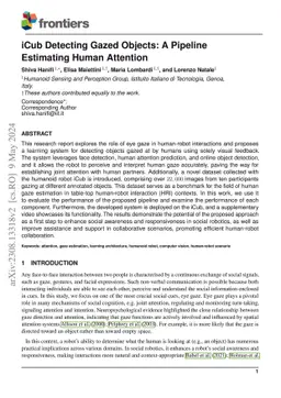 iCub Detecting Gazed Objects: A Pipeline Estimating Human Attention