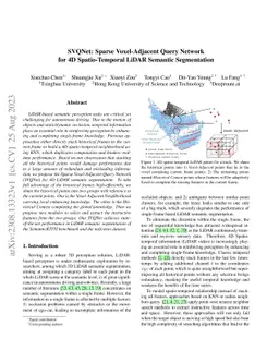 SVQNet: Sparse Voxel-Adjacent Query Network for 4D Spatio-Temporal LiDAR
  Semantic Segmentation