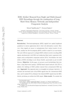 EOG Artifact Removal from Single and Multi-channel EEG Recordings
  through the combination of Long Short-Term Memory Networks and Independent
  Component Analysis