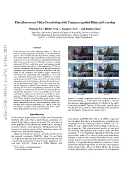 Direction-aware Video Demoireing with Temporal-guided Bilateral Learning