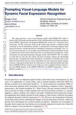 Prompting Visual-Language Models for Dynamic Facial Expression
  Recognition