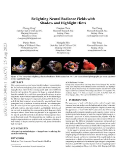Relighting Neural Radiance Fields with Shadow and Highlight Hints