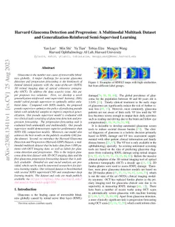 Harvard Glaucoma Detection and Progression: A Multimodal Multitask
  Dataset and Generalization-Reinforced Semi-Supervised Learning