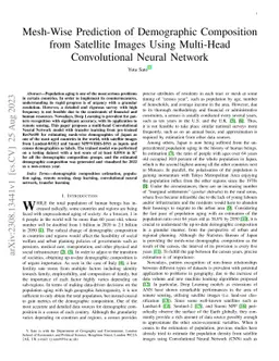 Mesh-Wise Prediction of Demographic Composition from Satellite Images
  Using Multi-Head Convolutional Neural Network