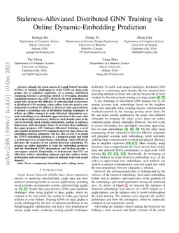 Staleness-Alleviated Distributed GNN Training via Online
  Dynamic-Embedding Prediction