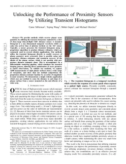 Unlocking the Performance of Proximity Sensors by Utilizing Transient
  Histograms