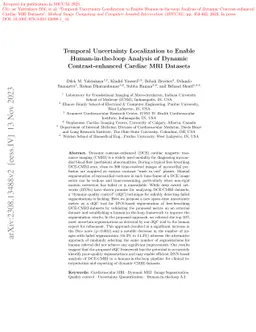 Temporal Uncertainty Localization to Enable Human-in-the-loop Analysis
  of Dynamic Contrast-enhanced Cardiac MRI Datasets